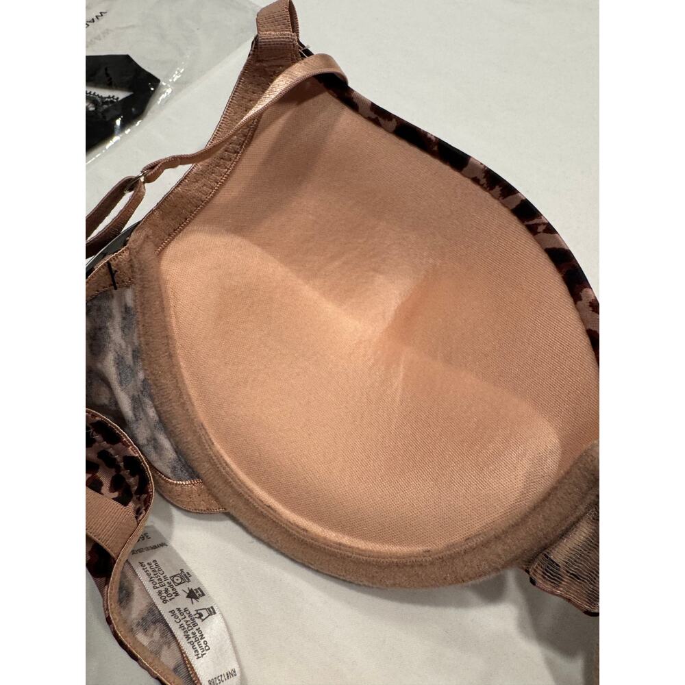 NEW Frederick's of Hollywood Diana Push-Up Bra 36C Leopard Print Underwire NWT - Picture 7 of 7